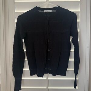 Zara Black Button-Up Knit Cardigan